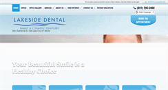Desktop Screenshot of mylakesidedental.com